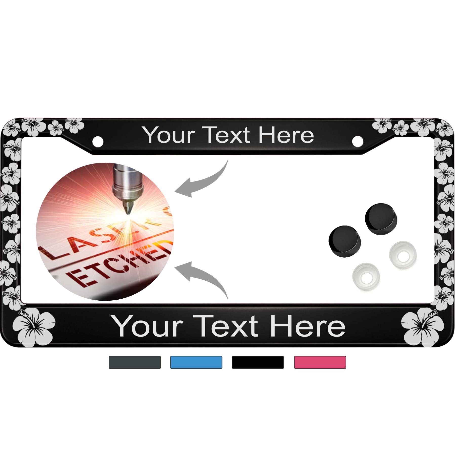 Hawaiianischer Stil Hibiskusblume Tropisches Design Sonderedition Custom Eloxiert - Bild 5 von 32