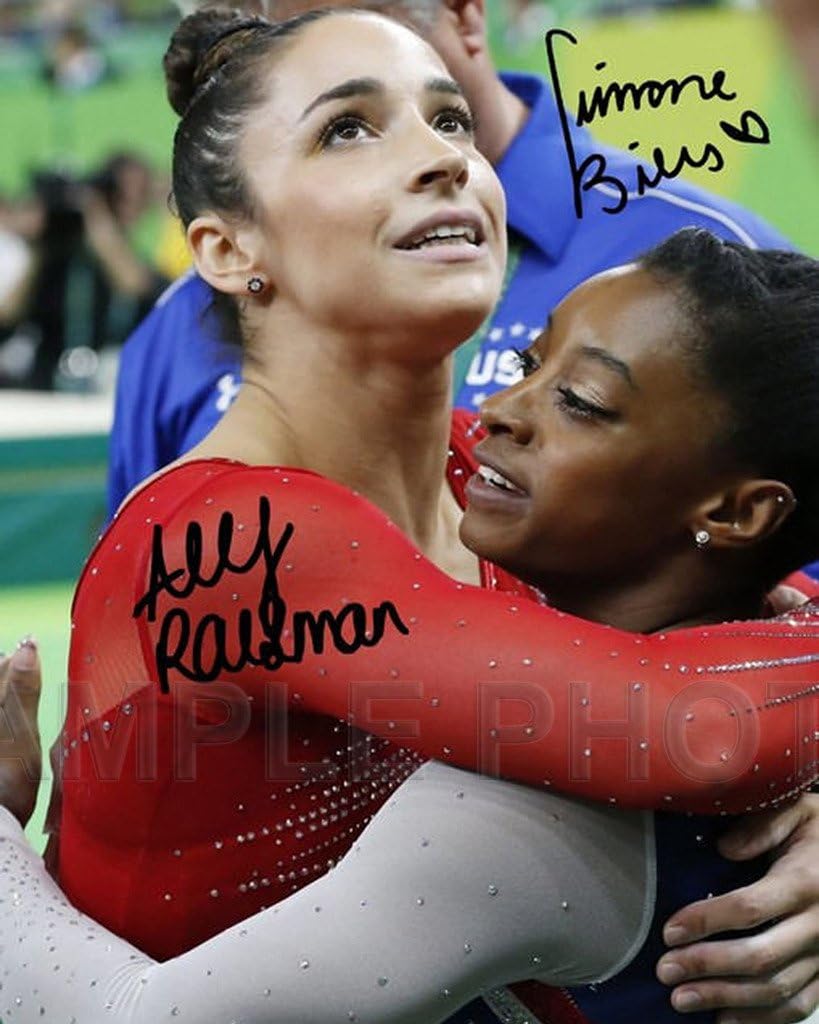 Simone Biles Aly Raisman Gold Medal 8x10 Signed Photo Reprint
