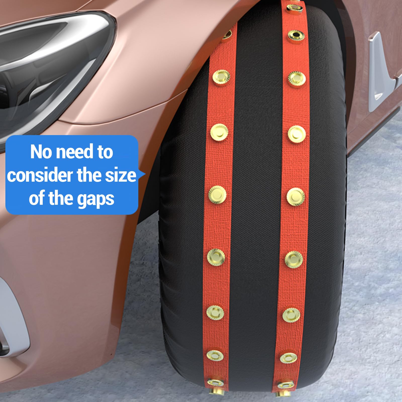 Calcetines De Nieve para Coche,Calcetines para NeumáTicos para Coche,Cadena De Nieve Textil para NeumáTicos,Reducir El Riesgo,para VehíCulos De Uso Diario