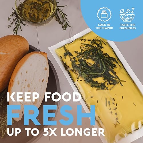 Miniatura 8 de Avid Armor Bolsas selladoras al vacío de cámara, 6 x 18 pulgadas, 8 x 10 pulgadas y 10 x 10 pulgadas, paquete de 300 bolsas resistentes de grado