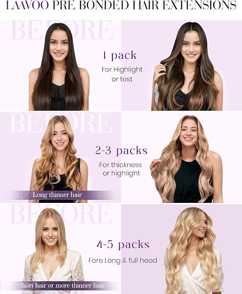 LaaVoo Nano Ring Hair Extensions Human Hair Nano Hair Extensions Brown 16 Inch Invisible Nano Beads Straight Remy Highlight Light Brown with Ashy Blonde Real Hair 50g 50s #p8/24 - 5