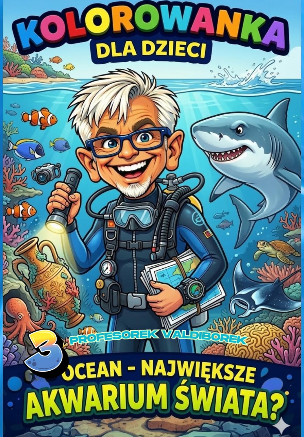 Kolorowanka dla dzieci- Ocean- największe akwarium świata?