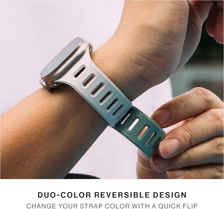Native Union Active Band | Magnetic Apple Watch Band Double Sided Reversible Silicone Strap Adjustable Length Breathable & Sweat Proof for Sport