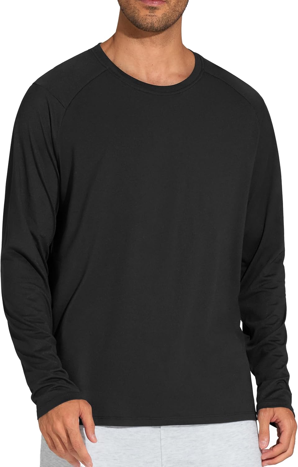 THE GYM PEOPLE Men's Long Sleeve Soft Workout Shirts UPF 50+ Fall Lightweight Athletic Pullover Tops for Hiking Running