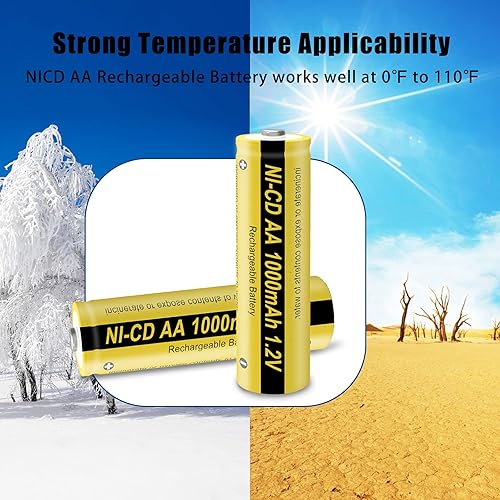 Miniatura 7 de AA 12V NICD 1000mAh batería recargable para jardín paisajismo luces solares paquete de 10