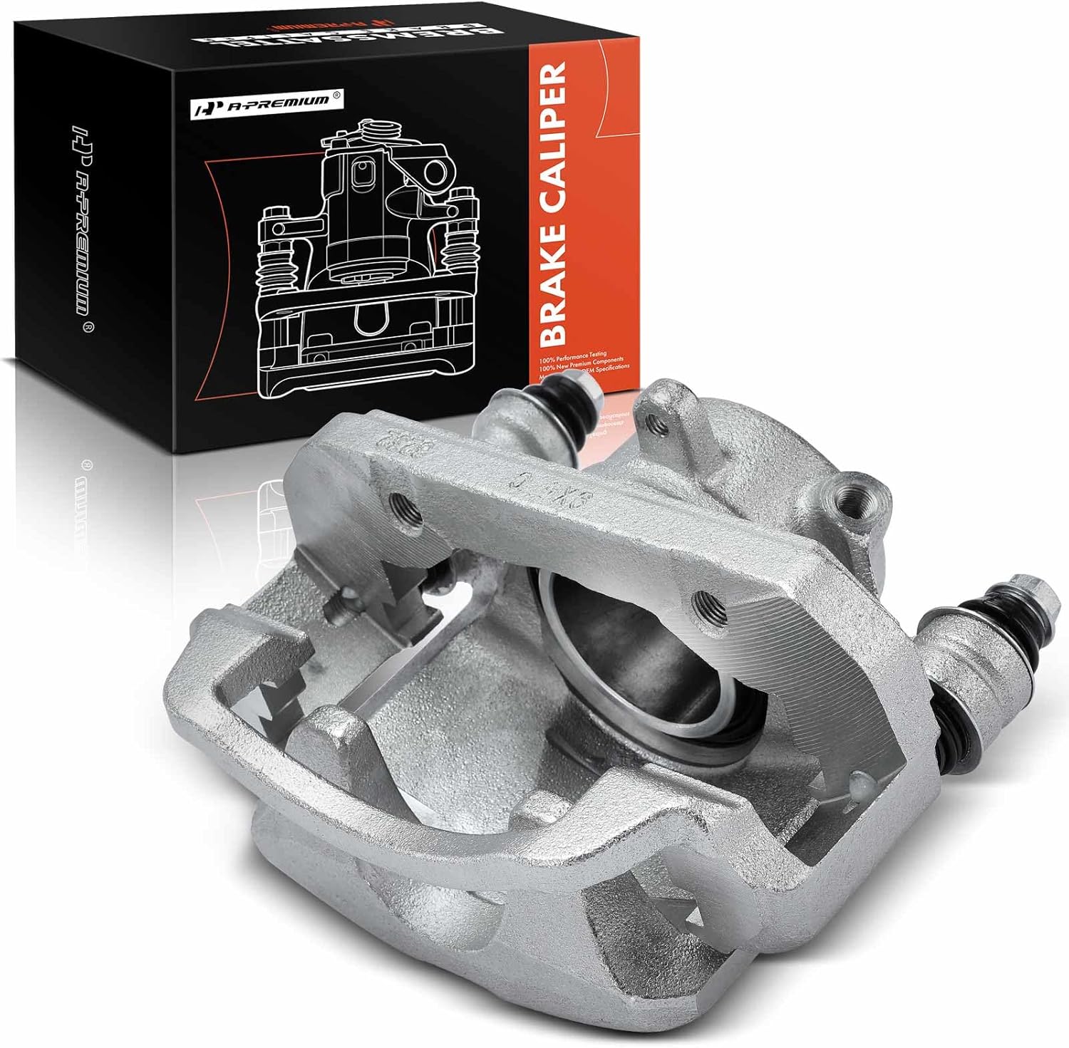 A-Premium Disc Brake Caliper Assembly with Bracket Compatible with Select Toyota Models - Pickup 1989 1990 1991 1992 1993 1994 1995, 3.0L, RWD - Front Right Passenger Side