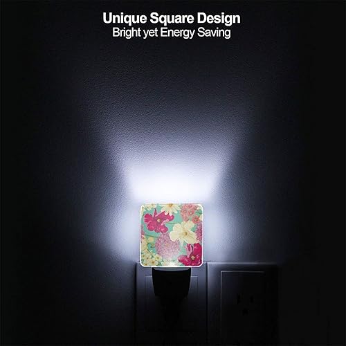 Miniatura 4 de Luces nocturnas de rosas rosadas enchufables LED con sensor automático del anochecer al amanecer, lámpara de noche para niños, niñas, niños,