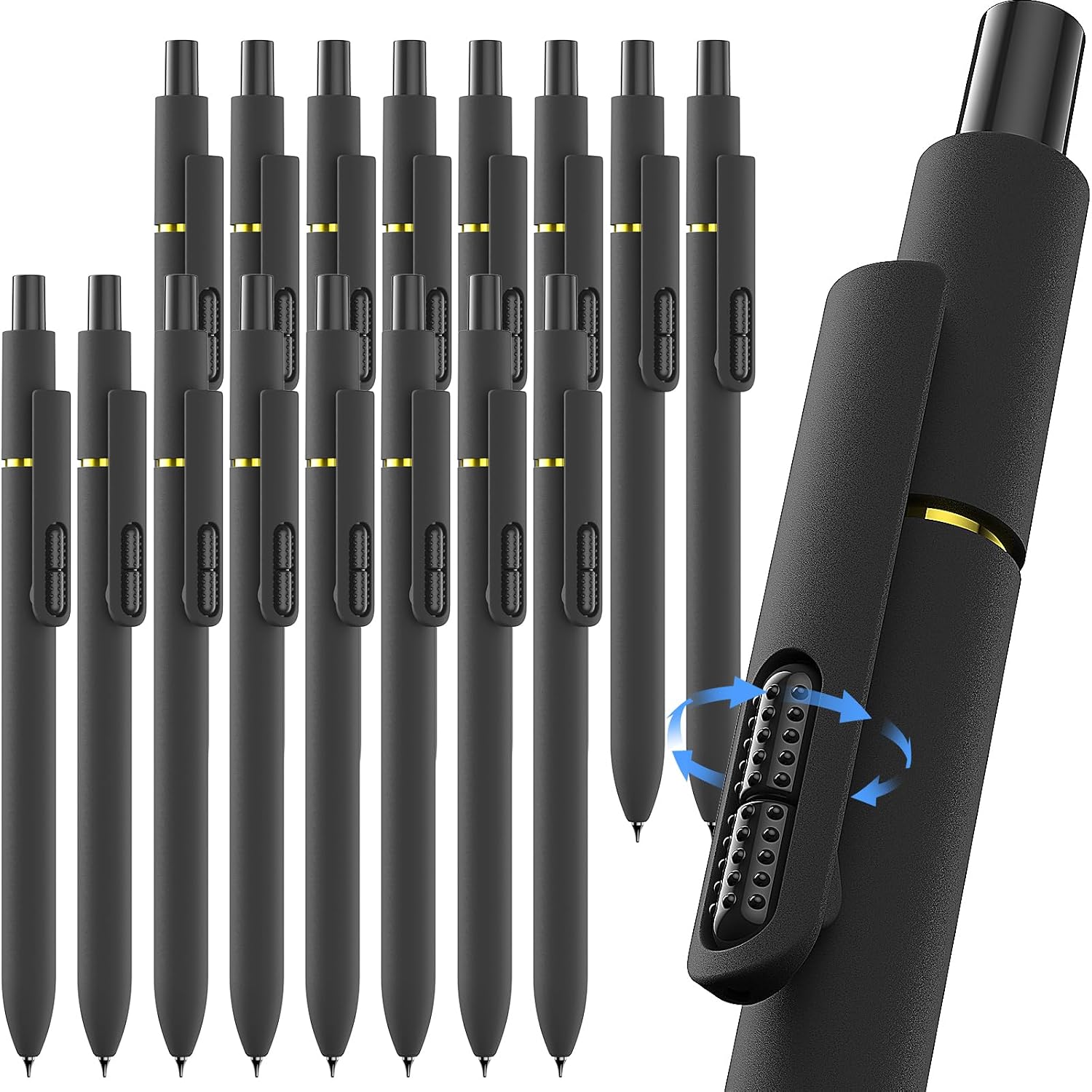  16 Pack Gel Pens, Quick-Dry Long Lasting Black Ink-0.7mm Fine Point thumbnail