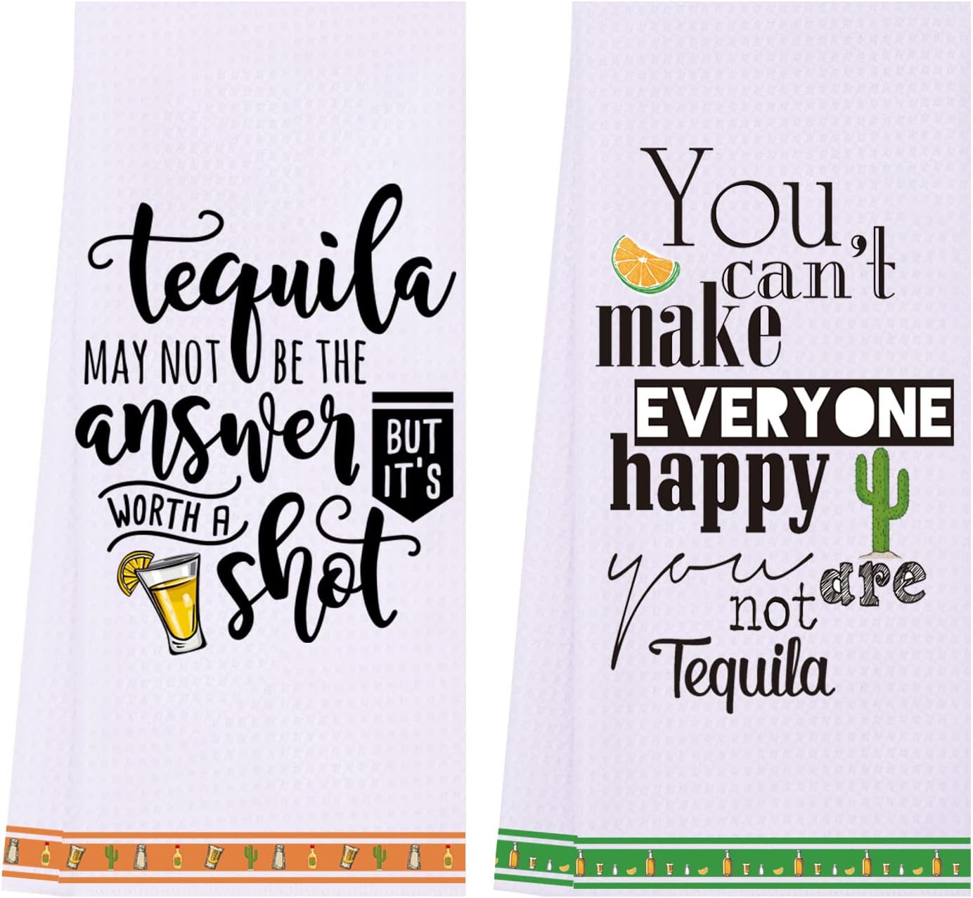 LXOMILL Tequila Gifts, Funny Kitchen Towels, Tequila Accessories, Cute Decorative Dish Towels Sets, Funny Tequila Gift, Housewarming Gift, Cinco De Mayo Decorations