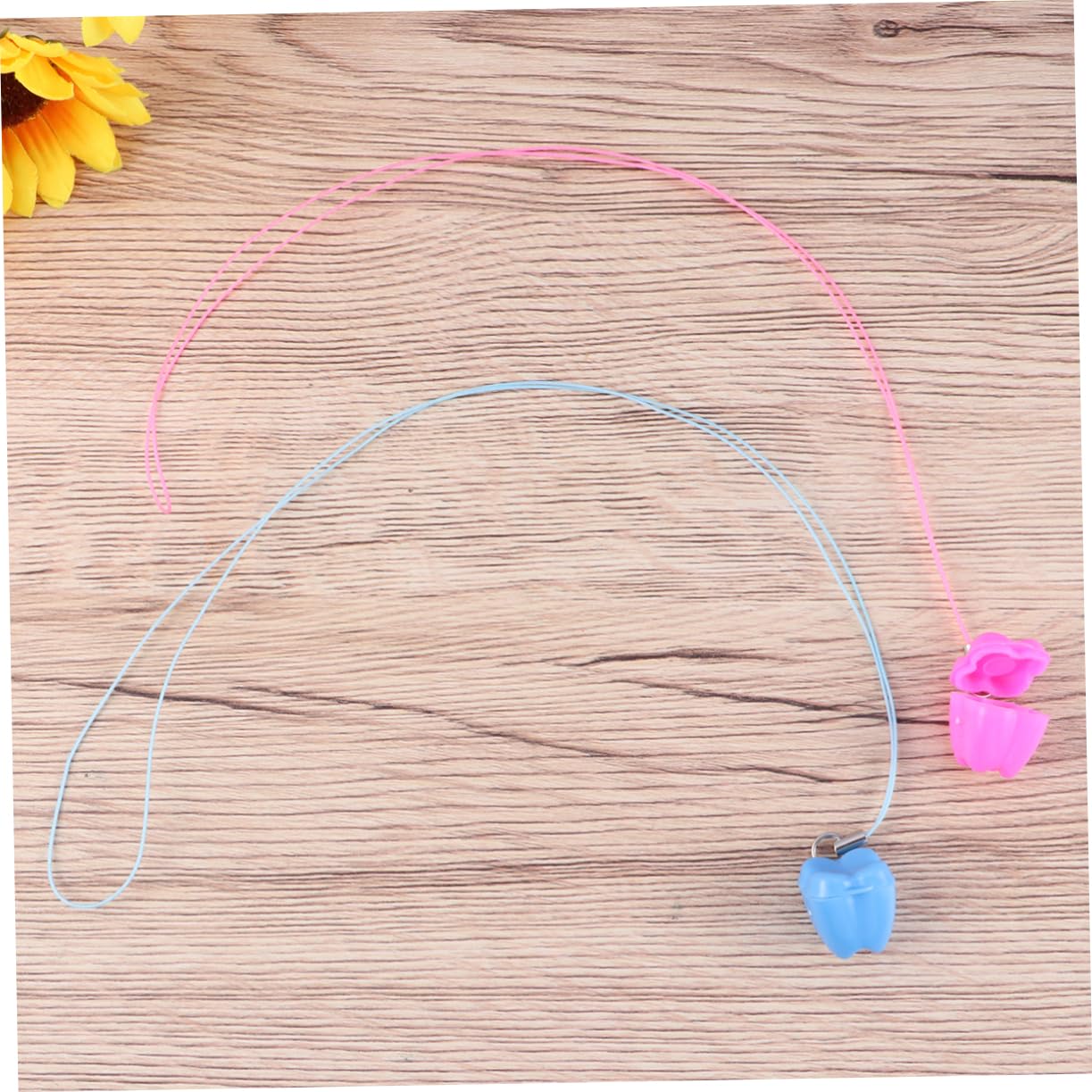 5pcs Baby Teeth Keepsake Box with Necklace Case, White PP Xmas image 4