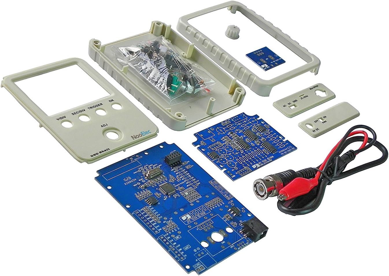 Kuman JYE DSO Shell Oscilloscope DIY Kit with Open Source 2.4 inch color TFT LCD+ Shell + DIY Parts + Probe 15001K (SMD pre-soldered)