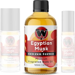 WagsMarket Egyptian Musk Oil, Choose from Roll On to 1oz - 4oz Glass Bottle, (4oz Glass Bottle)