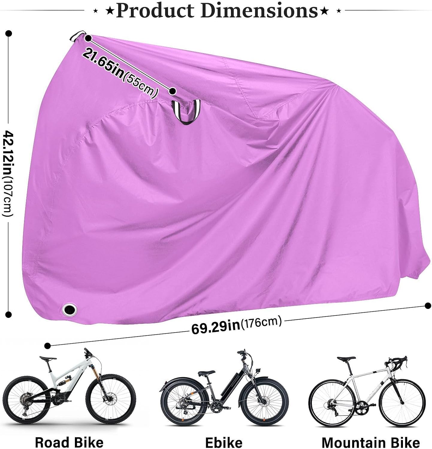 Violet Cover for Bike Uv Resistant Motorcycle Cover Bikes Accessories