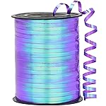 OMISELIO Purple Ribbon - 500 Yard Iridescent Purple Curling Ribbon for Gift Wrapping, Mermaid Party