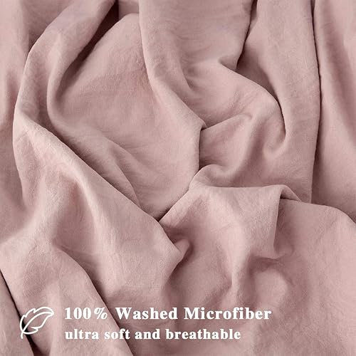 Miniatura 5 de SunStyle Home - Juego de funda de edredón tamaño queen con cierre de botones, en color violeta claro, 100% microfibra, juego ultrasuave y agradable