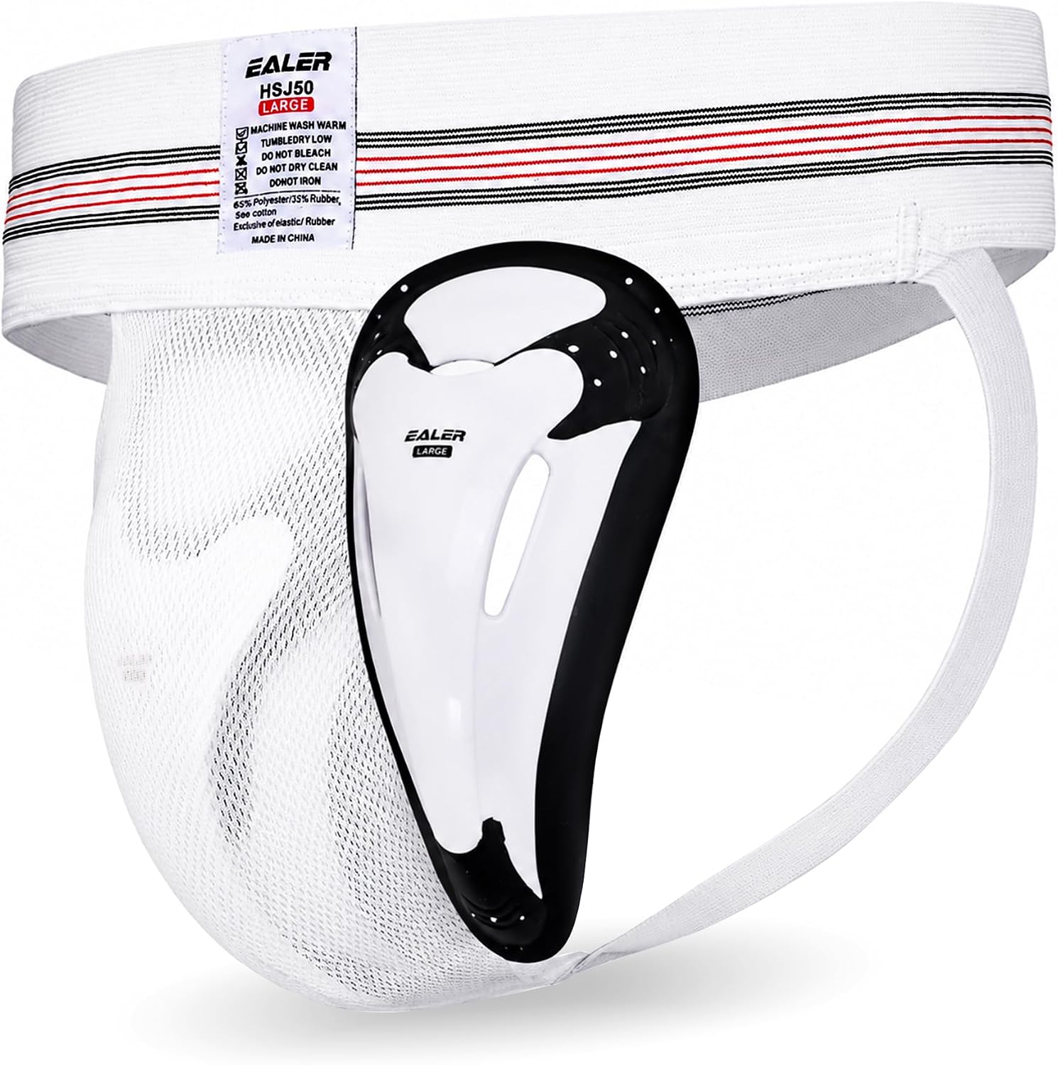 EALER Men's Jockstrap with Cup Included – Protective Athletic Supporter for Football, Baseball, Lacrosse, Boxing & More
