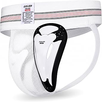 EALER Mens Jockstrap with Cup Included Protective Athletic Supporter for Football, Baseball, Lacrosse, Boxing & More