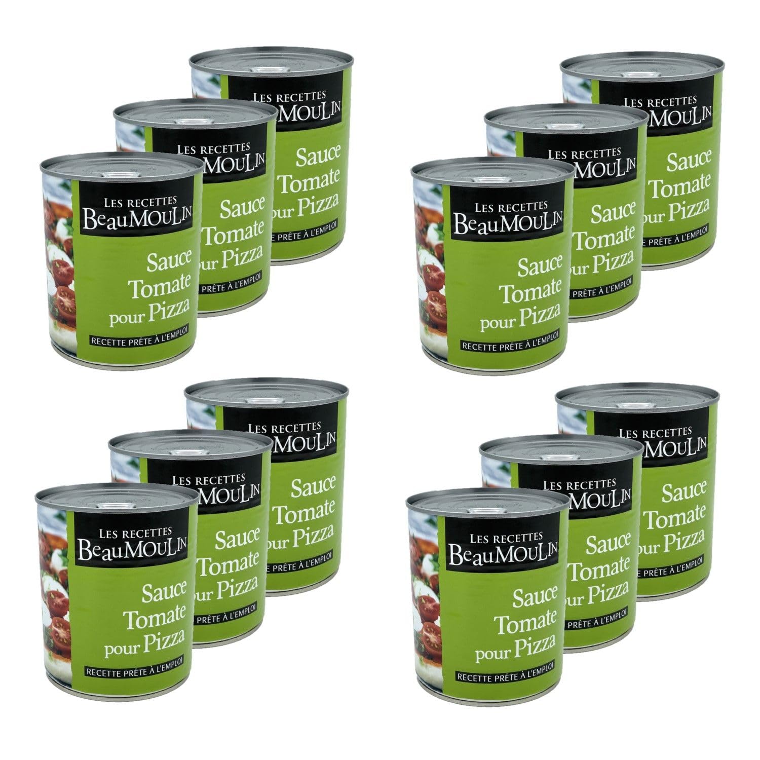 Lote de 12 salsa de tomate para pizza – Caja de 800 g