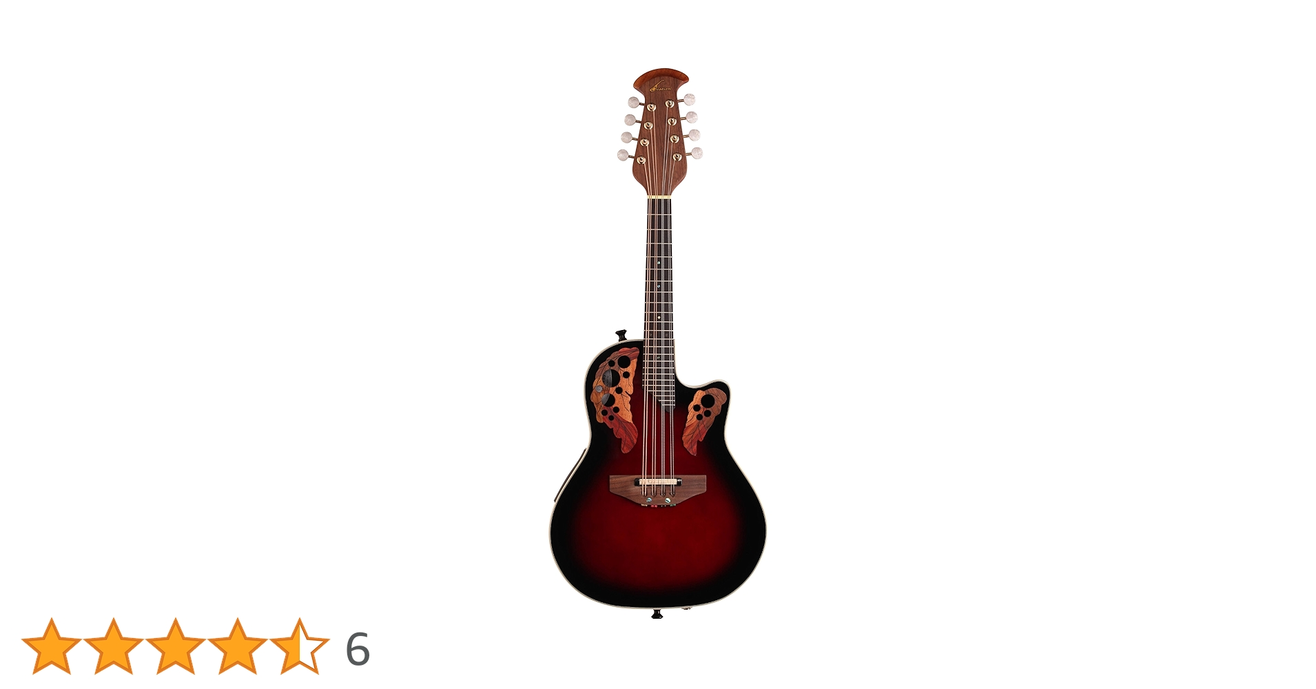 Ovation MCS148 Acoustic-electric Mandolin, Red Ruby Burst