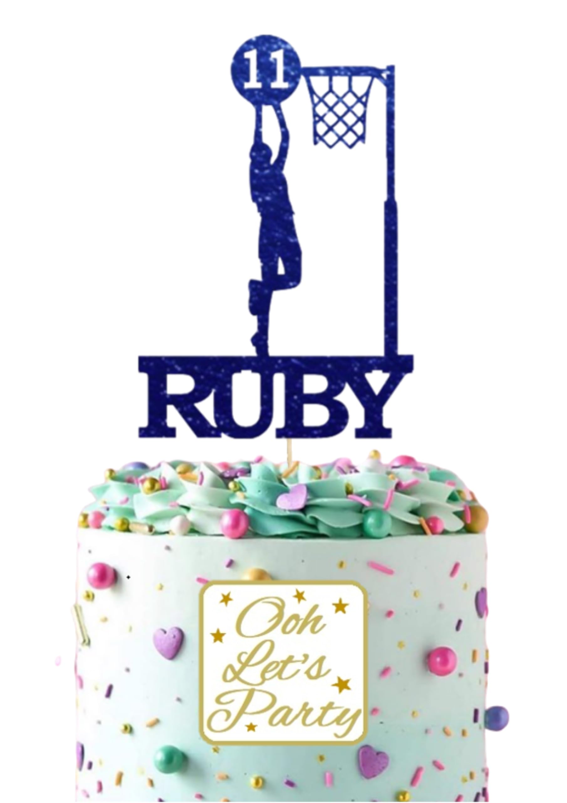 Cake Topper Netball Birthday, Choose Your Name, Age & Colour.