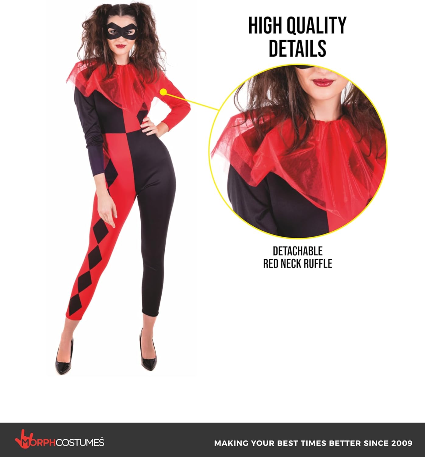 fun shack Harlequin Costume Woman, Jester Costume Womens, Clown Costumes Women, Halloween Costumes for Women