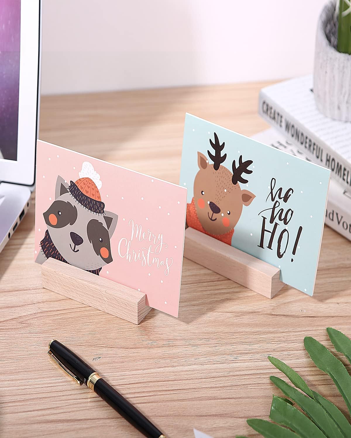 20 Pezzi Segnaposto Legno, Wood Card Holder, Inserire la Carta I titolari, Supporto Matrimonio Numeri viene fornito con 56 punti di colla per Ristoranti Matrimoni Banchetti Feste Celebrazioni