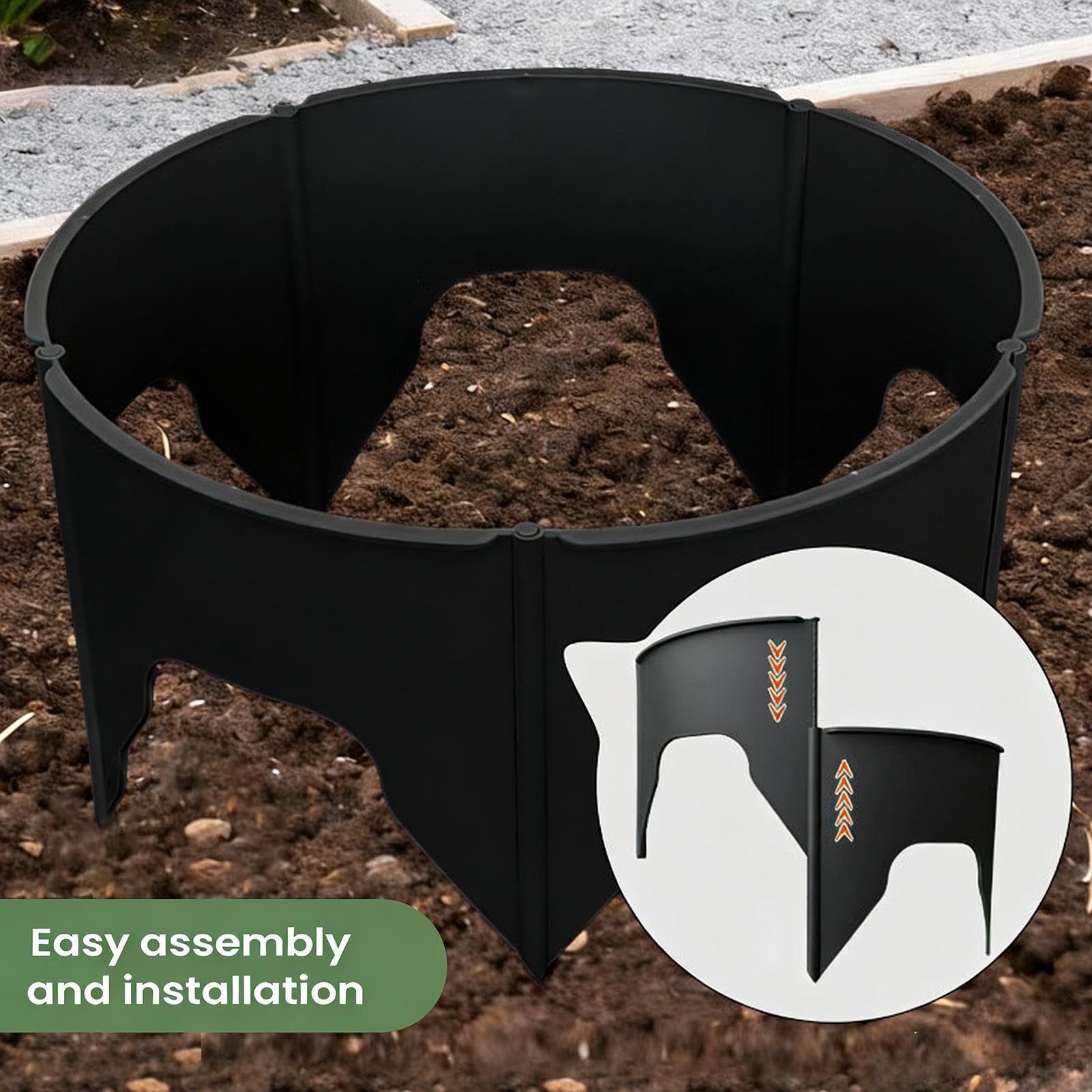 Anneaux de culture de plantation 24 pièces – Bordure ronde de protection pour arrosage profond | Anneaux de plantation, bordure de protection de jardin pour balcon, cour, serre, tomate, poivre, fleurs