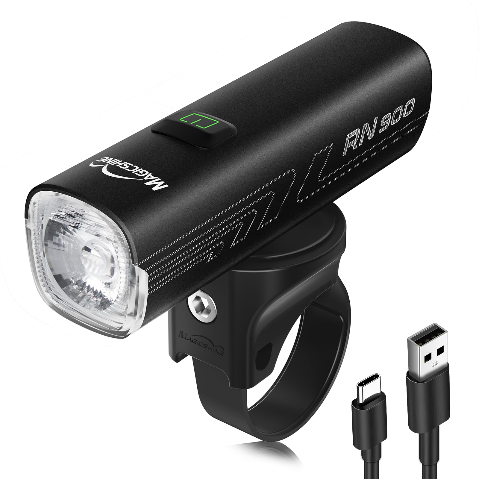 Magicshine RN 900 2.0 Bike Lights, 900Lumen with Anti-Glare Beam, USB-C Rechargeable IPX7 Waterproof Front Light for Safe Night Cycling Commute​
