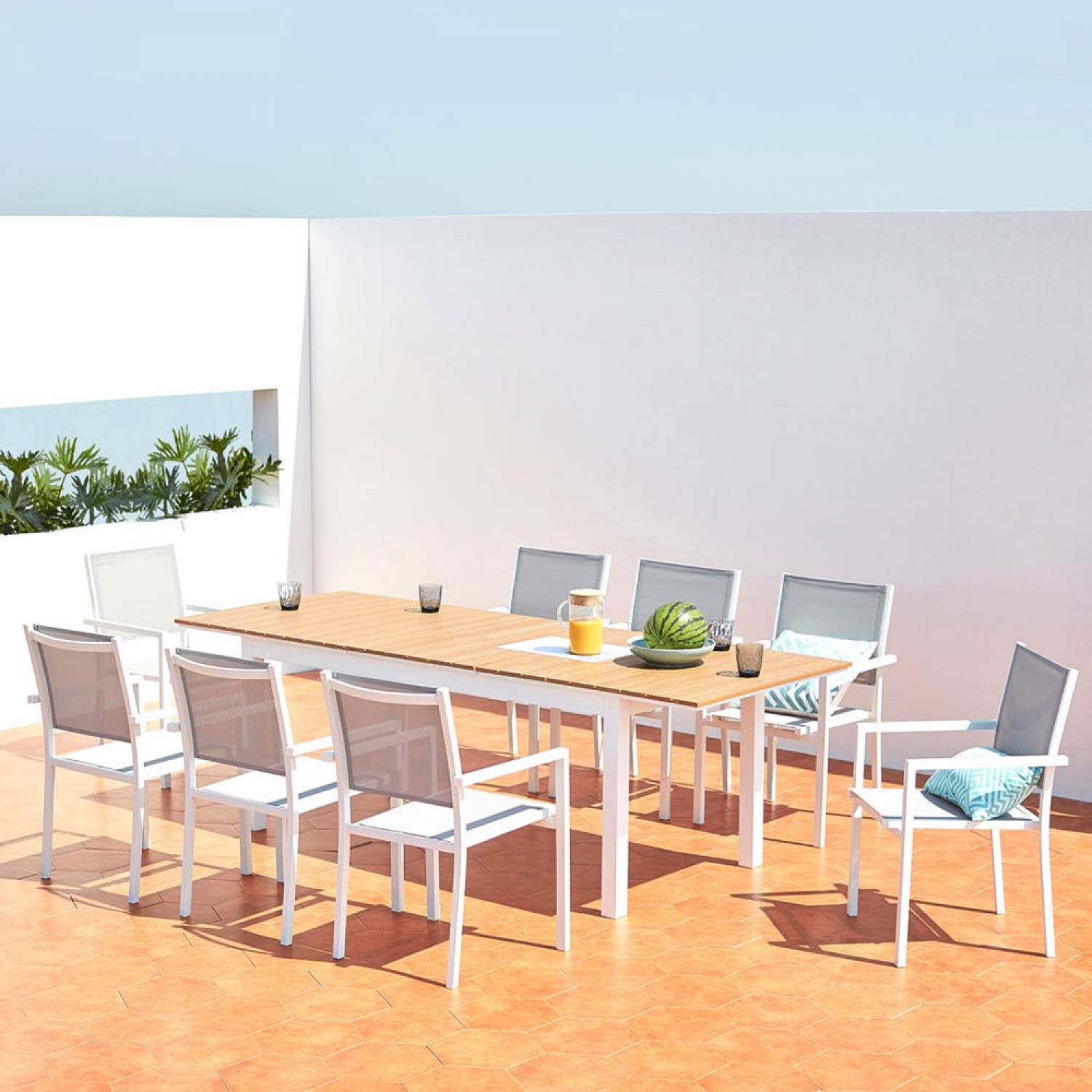 SALOTTO DA GIARDINO IN ALLUMINIO MOD LUSSO 3P - Pignataro Shop