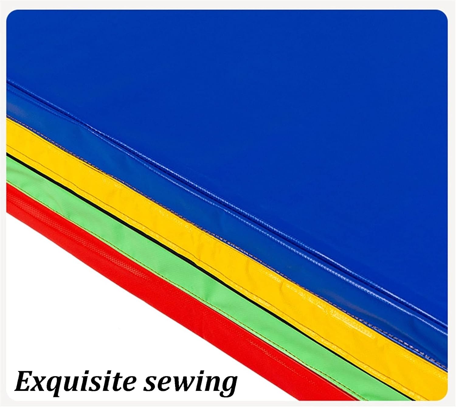 Exercise Mat Four-fold Folding Gymnastics Mat, Used for Tumbling, Bounce Training, Martial Arts Training Mat 120cm*240cm (Color : Blue)