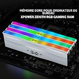 Silicon Power DDR5 64GB (2x32GB) RGB 6000MT/s (PC5-48000) 288-pin CL30 1.35V UDIMM Desktop Memory Module RAM SP064GXLWU60AFDH White RGB - 2