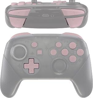 eXtremeRate スイッチ プロコンに対応用ABXY D-pad ZR ZL L Rボタン、switch proコントローラーに対応用フルセットボタン‐チェリーブロッサムピン