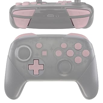 eXtremeRate Cherry Blossoms Pink ABXY D-pad ZR ZL L R Keys for Nintendo Switch Pro Controller, Glossy DIY Replacement Full Set Buttons with Tools for Nintendo Switch Pro - Controller NOT Included