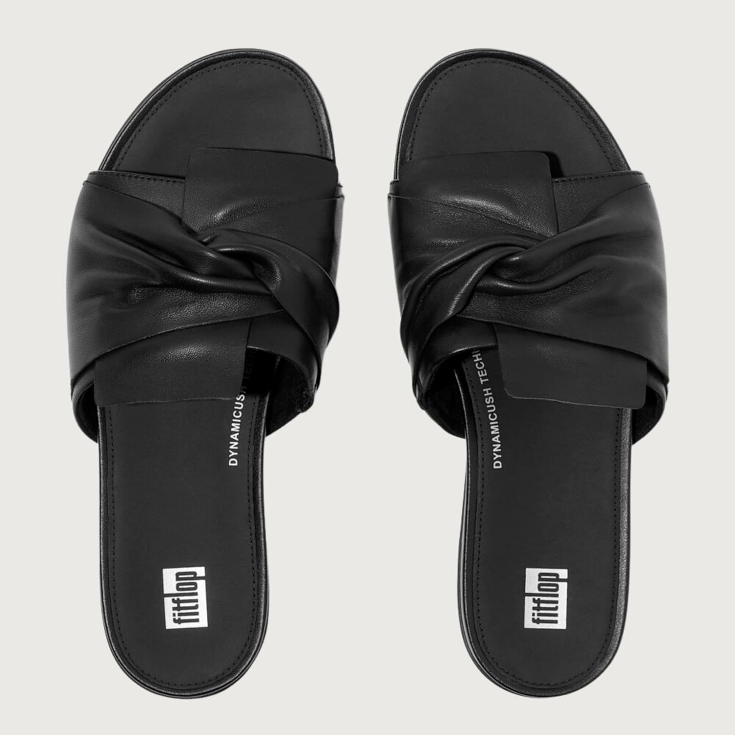 FitFlop Women's Gracie Soft-Twist Leather Slides Wedge Sandal