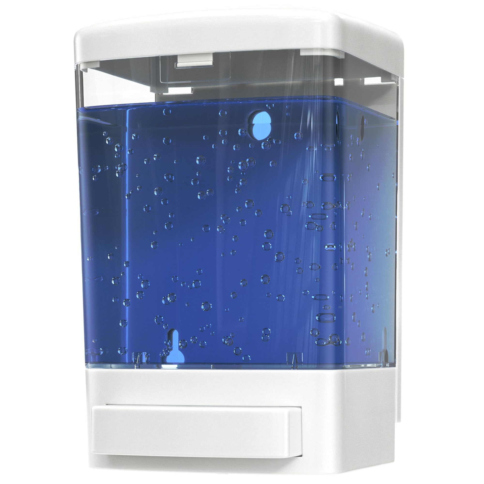 EnBathWall Mount Soap Dispenser for Bathroom (White), Commercial Hand Soap Dispenser 33.8oz (1000ml), Manual Wall Mounted Soap Dispenser/Sanitizer Dispenser (Liquid/Gel)