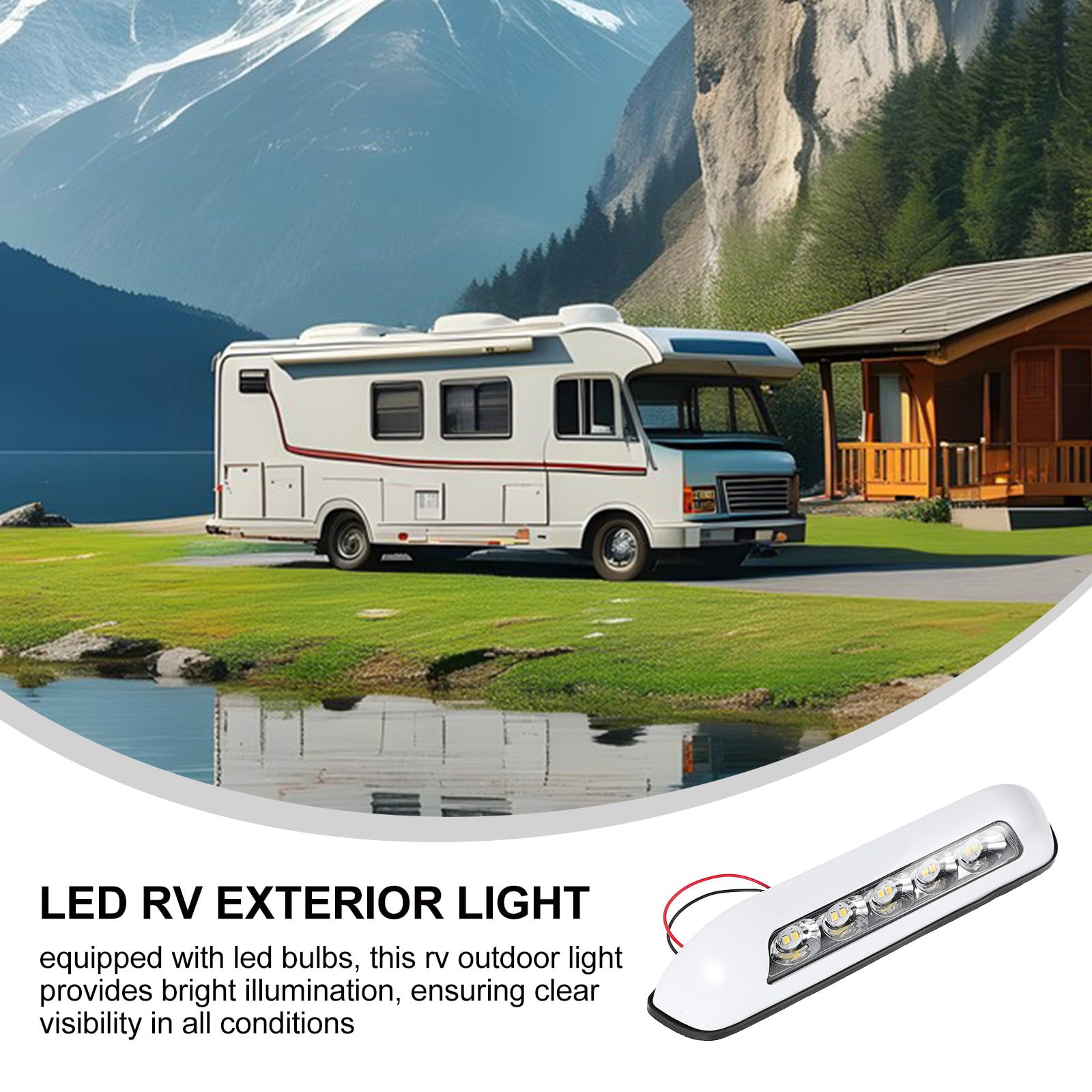 LABRIMP Lampada LED Fiamma Camper per Esterni ad Alta Luminosità, per Illuminazione Veranda RV e Tende da Sole