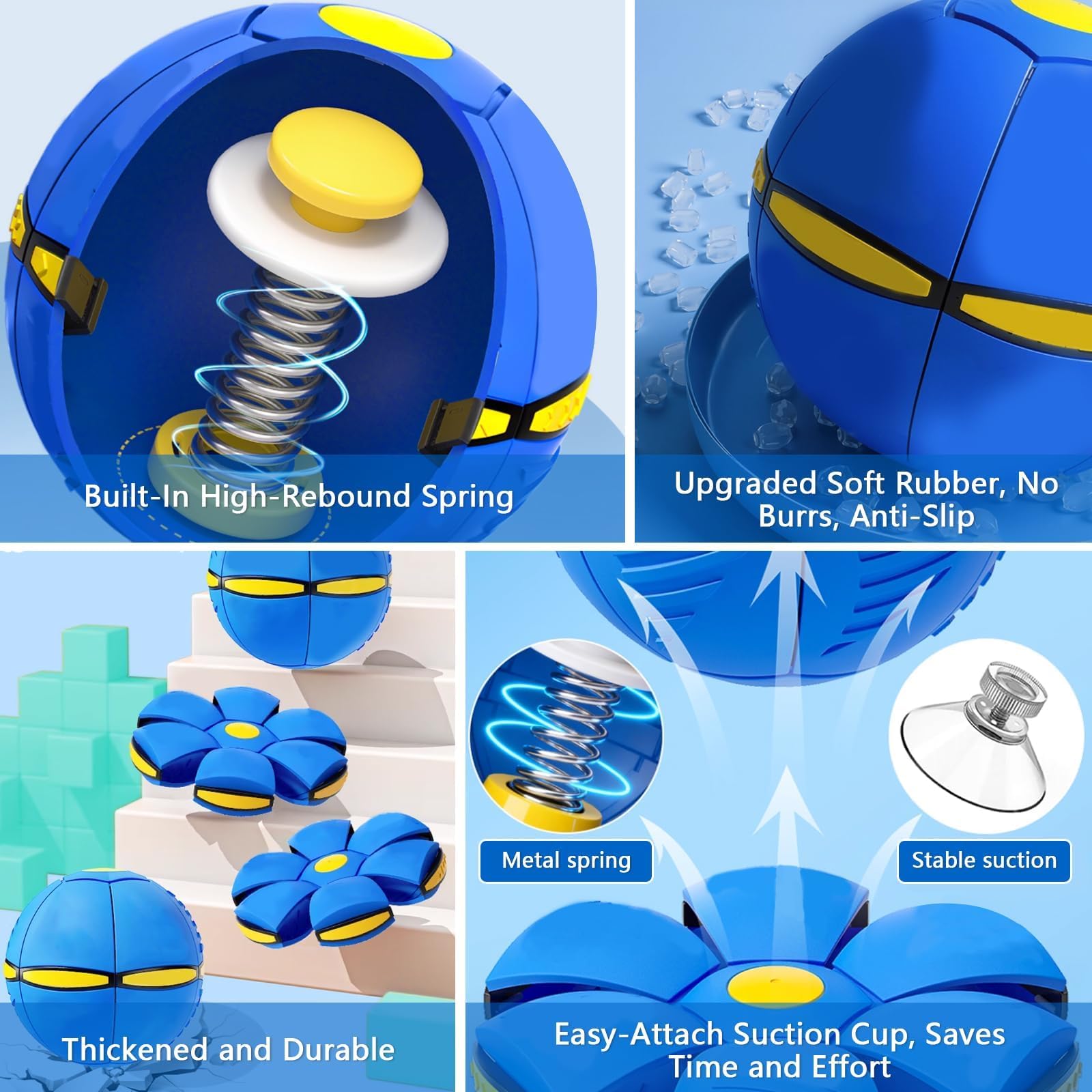 Wsndyjia Magic Bouncing Ball, Bouncy Pop Up Balls, Magical Flying Saucer, Family and Pet Interactive Toys - Image 4