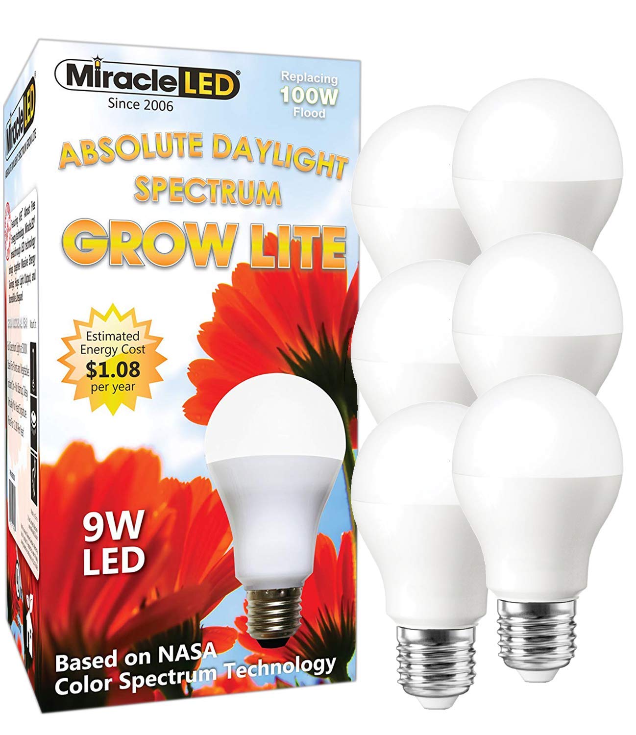 Amazon.com: Miracle LED Absolute Daylight 9W Full Spectrum Plant ...