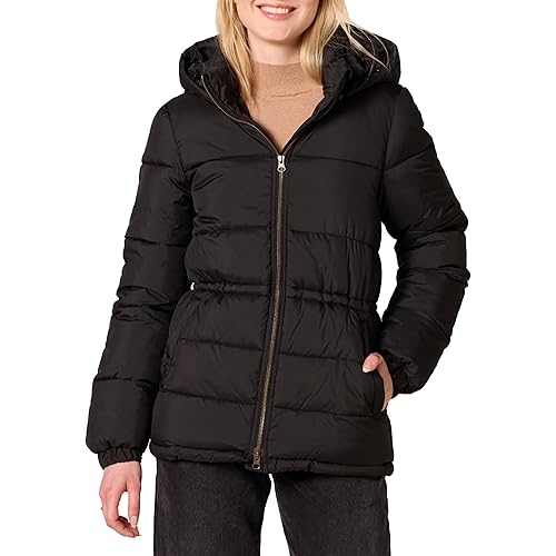 Amazon Essentials Women's Heavyweight Quilted Hooded Puffer Winter Jacket with Adjustable Waist
