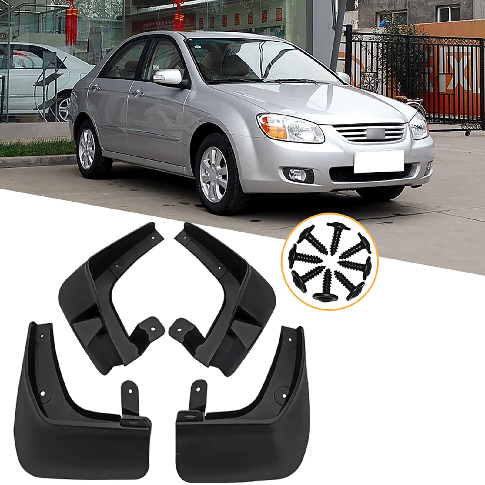 Bavettes pour Kia Cerato Spectra 2007-2009 JONASC garde-boue avant arrière