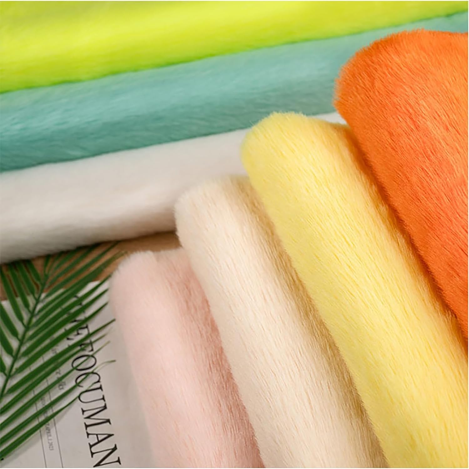 Shaggy Pre-Cut Sewing Fabric Short Pile 2cm Faux Fur Fabric 20cm*50cm for Fun DIY Craft Decoration Cosplay Costume Supply(2 Lake Blue)