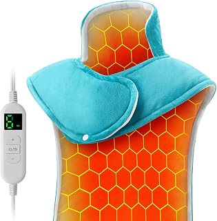 Heating Pad for Neck and Shoulders and Back 4 Time Setting, 6 Heating Levels Heating Pad for Period Cramps, Birthday Gifts for Men and Women, Gifts for Mom & Dad (20" x 30")