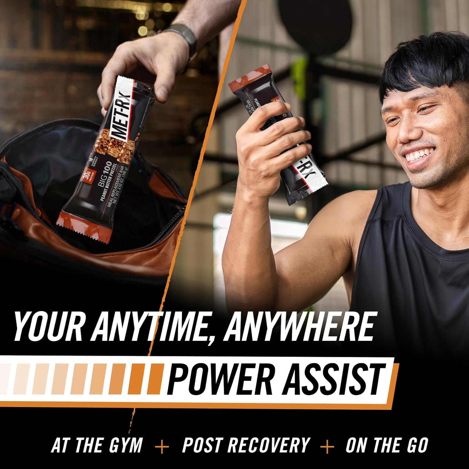 MET-Rx Big 100 Colossal Protein Bars, Great as Healthy Meal Replacement, Snack, and Help Support Energy, Peanut Butter Pretzel, With Vitamin A, Vitamin C, and Zinc, 100 g, (Pack of 9)