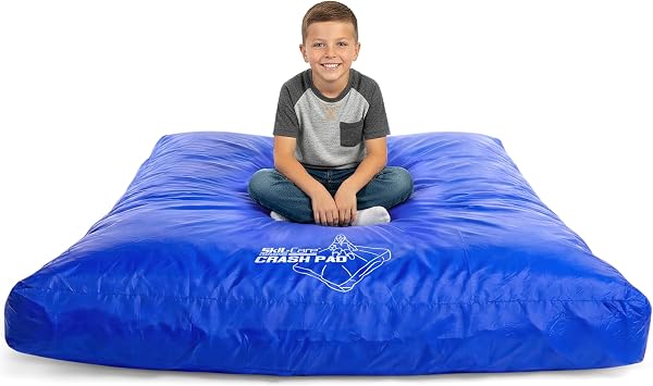 Skil-Care Crash Pad for Kids | Sensory Crash Mat for Active Play | High-Density & Soft Foam Blocks Landing Zone | Kids Jumping Pillow for Indoor & Outdoors Use with Durable Nylon Cover - 6x8 feet