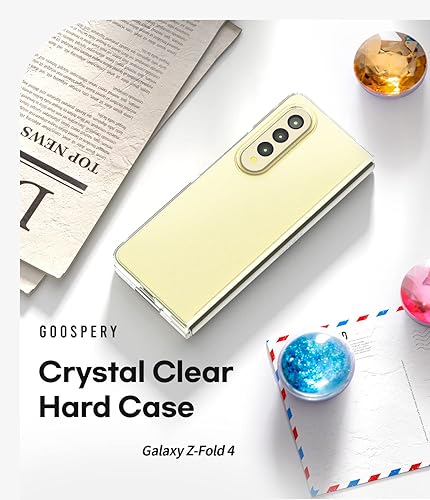 Miniatura 9 de GOOSPERY Fard - Funda compatible con Galaxy Z Fold 4, diseño delgado y delgado, súper real, transparente, ligera, de policarbonato duro, transparente