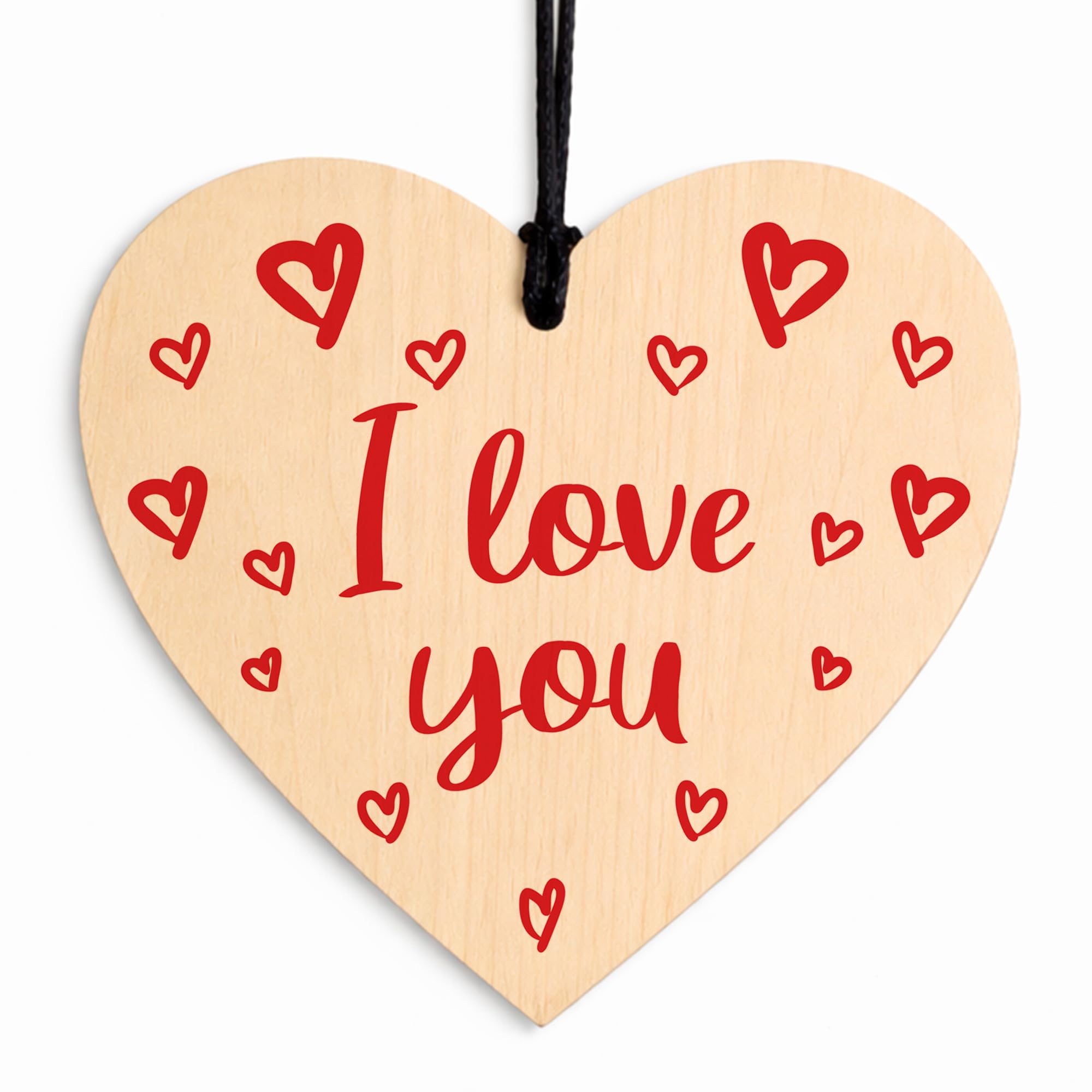 I Love You Gifts For Him Her, Valentines, Anniversary, Birthday Gift, Wooden Heart Gift For Friends or Family