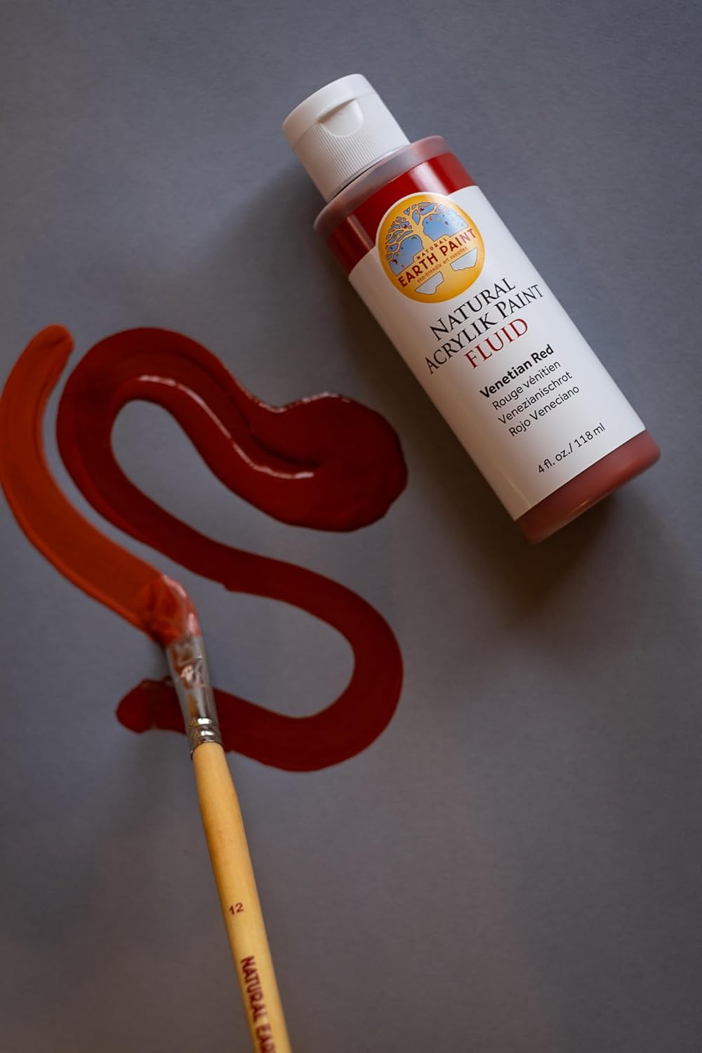 Natural Acrylik Paint Fluid | Venetian Red | 1 fl oz | 30ml | Non Toxic |