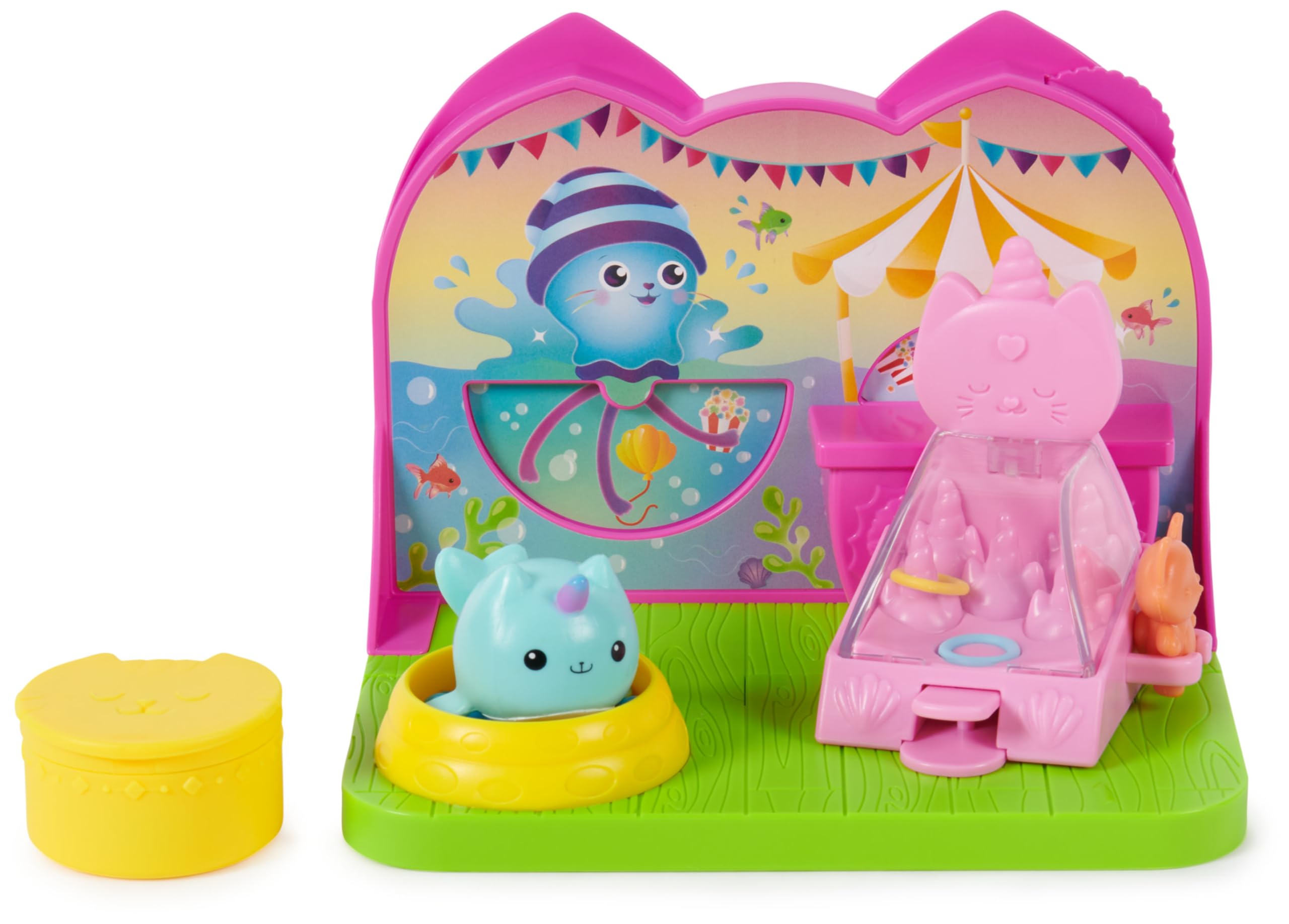 DreamWorks Gabby’s Dollhouse Kitty Narwhal’s Carnival Room, with Toy Figure, Surprise Toys and Dollhouse Furniture, Kids’ Toys for Girls and Boys 3+