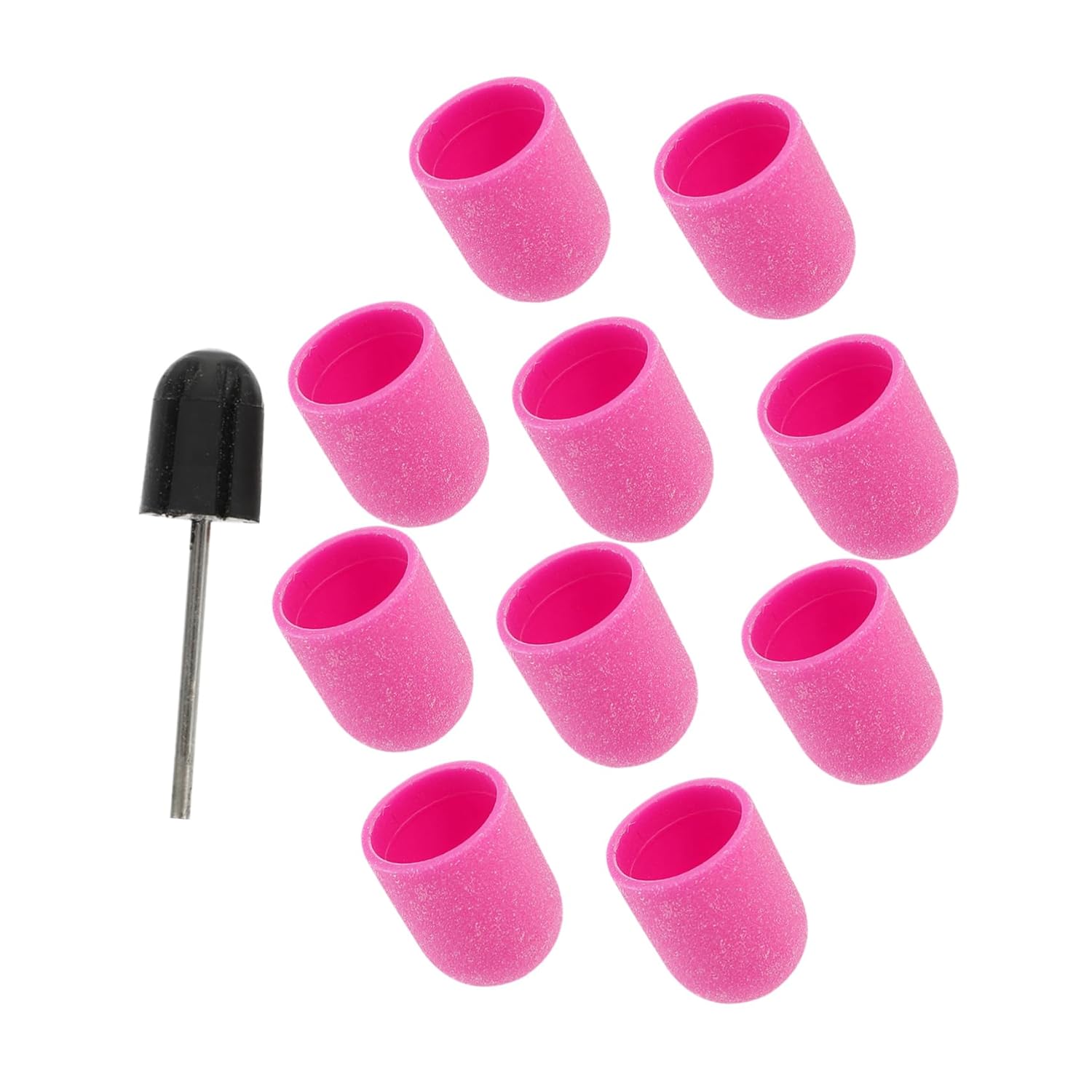 10pcs Nail Sanding Caps with Grit Grinding for Manicure and Pedicure and Polisher Caps Easy to Use Nail Tools for Home Salon