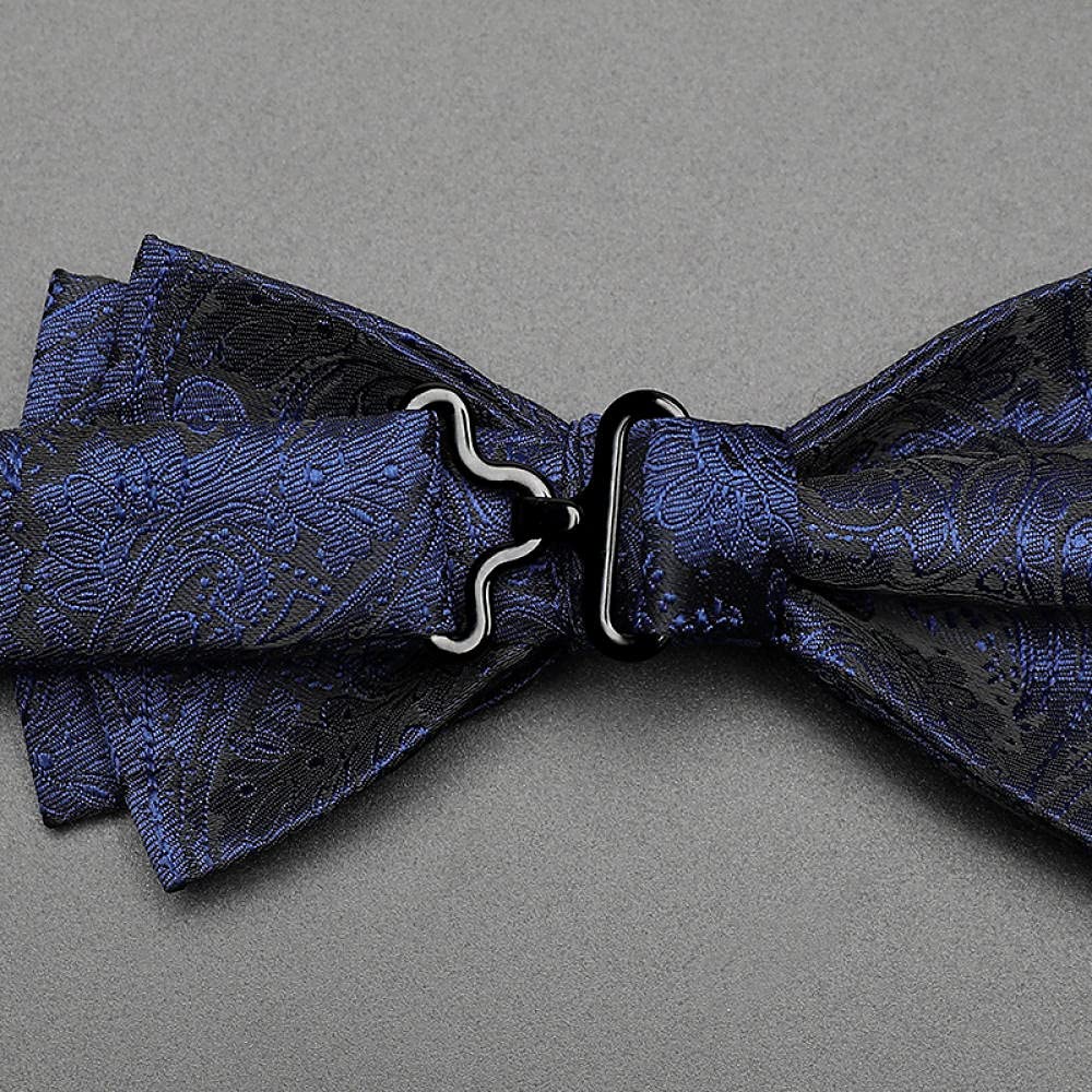 Muszka Do Krawata Muszka Do Krawata Wstępnie Zawiązanatibetan Blue Lead Tie Wedding Męskie Ślub Pana Młodego Z Osobowości Brytyjski Wiatr Business Bow-Tybetański Paisley.